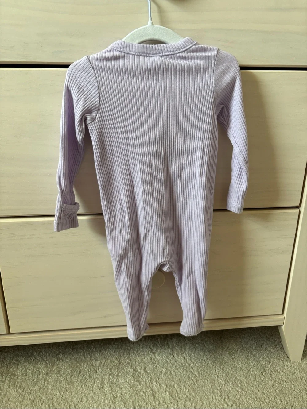 Old Navy Ribbed Footed One-Piece Trio in Yellow, Lavender, Gray
